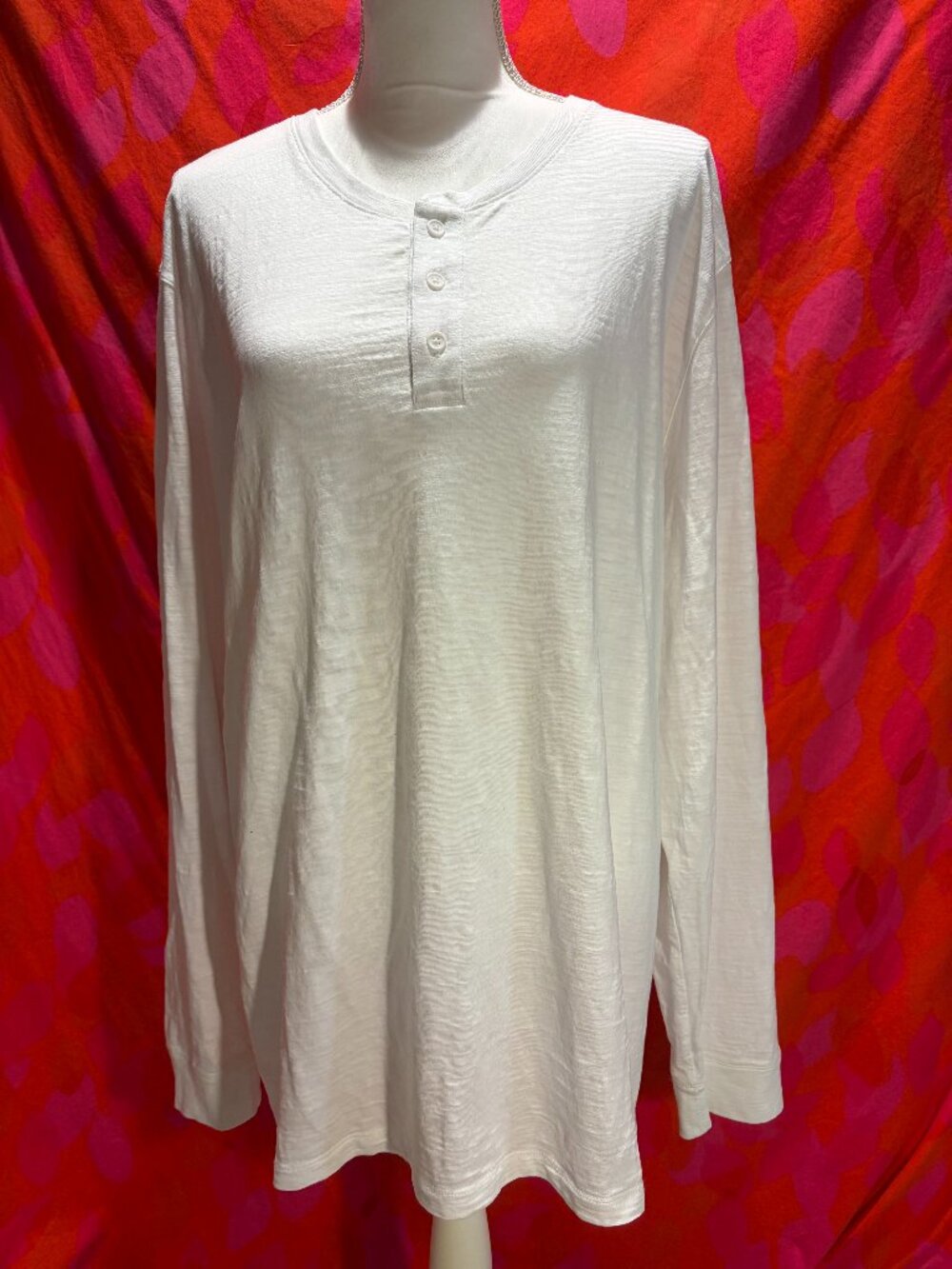 Men's Vince White Long Sleeve T shirt- XL